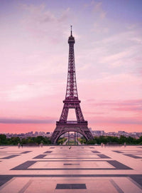Wizard+Genius Eiffel Tower At Sunset Vlies Fotobehang 192x260cm 4 banen | Yourdecoration.be