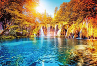 Wizard+Genius Waterfall And Lake In Croatia Vlies Fotobehang 384x260cm 8 banen | Yourdecoration.be