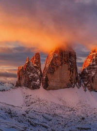 Wizard+Genius Mountain Peaks In Italy Vlies Fotobehang 192x260cm 4 banen | Yourdecoration.be