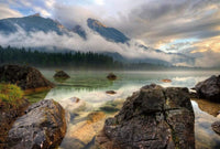 Wizard+Genius Mountain Lake Vlies Fotobehang 384x260cm 8 banen | Yourdecoration.be