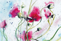 Wizard+Genius Poppies Watercolour Vlies Fotobehang 384x260cm 8 banen | Yourdecoration.be