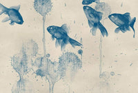 Wizard+Genius Blue Fish Vlies Fotobehang 384x260cm 8 banen | Yourdecoration.be