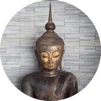 Wizard+Genius Thailand Buddha Vlies Fotobehang 140x140cm rond | Yourdecoration.be