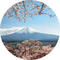 Wizard+Genius Mount Fuji in Japan Vlies Fotobehang 140x140cm rond | Yourdecoration.be