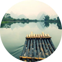 Wizard+Genius Raft Trip in China Vlies Fotobehang 140x140cm rond | Yourdecoration.be