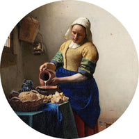 Wizard+Genius Vermeer The Milkmaid Vlies Fotobehang 140x140cm rond | Yourdecoration.be