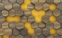 Komar Woodcomb Olive Vlies Fotobehang 400x250cm 4 banen | Yourdecoration.be