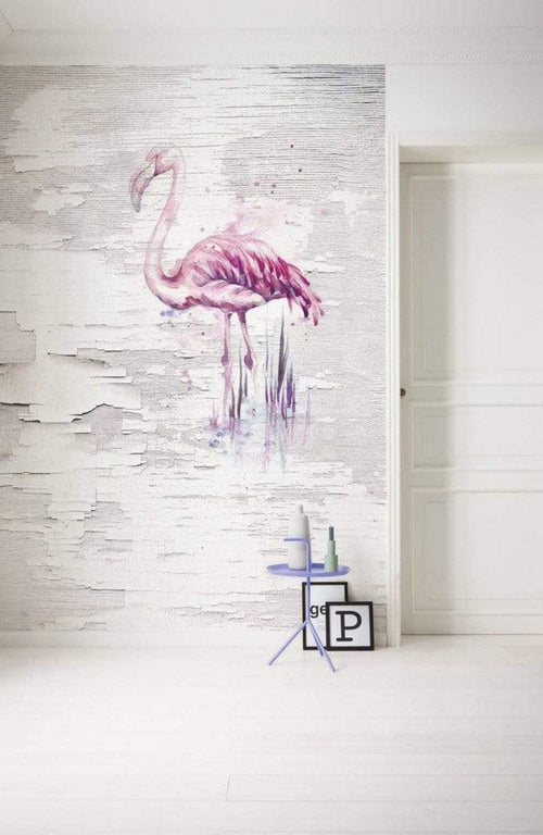 Komar Pink Flamingo Vlies Fotobehang 200x250cm 2 banen Sfeer | Yourdecoration.be