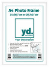Aurora Aluminium Fotokader 21x29 7cm A4 set van 3 Wit Voorzijde Inlegvel | Yourdecoration.be
