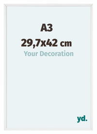 Aurora Aluminium Fotokader 29-7x42cm Wit Hoogglans Voorzijde Maat | Yourdecoration.be