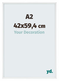 Aurora Aluminium Fotokader 42x59-4cm A2 Wit Hoogglans Voorzijde Maat | Yourdecoration.be