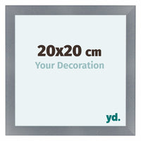 Como MDF Fotokader 20x20cm Aluminium Geborsteld Voorzijde Maat | Yourdecoration.be