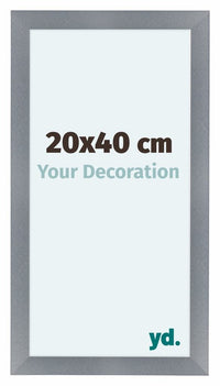 Como MDF Fotokader 20x40cm Aluminium Geborsteld Voorzijde Maat | Yourdecoration.be