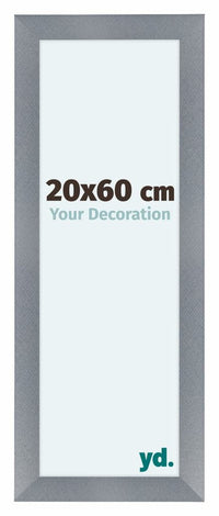 Como MDF Fotokader 20x60cm Aluminium Geborsteld Voorzijde Maat | Yourdecoration.be