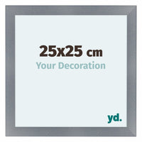 Como MDF Fotokader 25x25cm Aluminium Geborsteld Voorzijde Maat | Yourdecoration.be