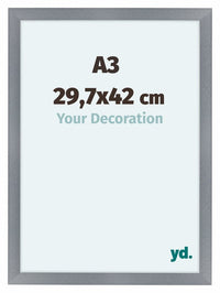 Como MDF Fotokader 29 7x42cm A3 Aluminium Geborsteld Voorzijde Maat | Yourdecoration.be