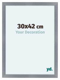 Como MDF Fotokader 30x42cm Aluminium Geborsteld Voorzijde Maat | Yourdecoration.be