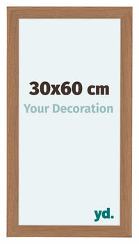 Como MDF Fotokader 30x60cm Notenhout Licht Voorzijde Maat | Yourdecoration.be