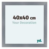 Como MDF Fotokader 40x40cm Aluminium Geborsteld Voorzijde Maat | Yourdecoration.be