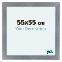 Como MDF Fotokader 55x55cm Aluminium Geborsteld Voorzijde Maat | Yourdecoration.be
