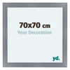 Como MDF Fotokader 70x70cm Aluminium Geborsteld Voorzijde Maat | Yourdecoration.be