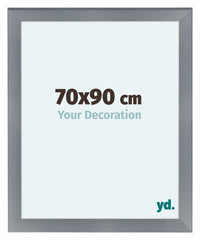 Como MDF Fotokader 70x90cm Aluminium Geborsteld Voorzijde Maat | Yourdecoration.be