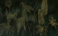Komar Darkest Green Vlies Fotobehang 400x250cm 4 banen | Yourdecoration.be