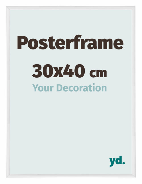 Posterkader 30x40cm Wit Hoogglans Kunststof Paris Maat | Yourdecoration.be