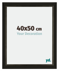 Sheffield Houten Fotokader 40x50cm Zwart Goud Geveegd Voorzijde Maat | Yourdecoration.be