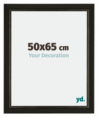 Sheffield Houten Fotokader 50x65cm Zwart Goud Geveegd Voorzijde Maat | Yourdecoration.be