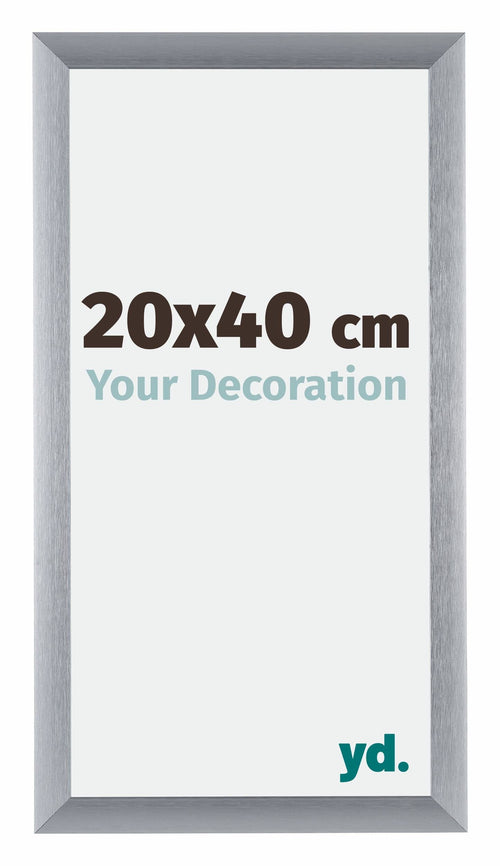 Tucson Aluminium Fotokader 20x40cm Zilver Geborsteld Voorzijde Maat | Yourdecoration.be