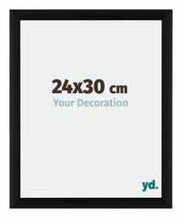 Tucson Aluminium Fotokader 24x30cm Zwart Geborsteld Voorzijde Maat | Yourdecoration.be