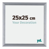 Tucson Aluminium Fotokader 25x25cm Zilver Geborsteld Voorzijde Maat | Yourdecoration.be