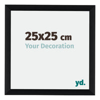 Tucson Aluminium Fotokader 25x25cm Zwart Geborsteld Voorzijde Maat | Yourdecoration.be