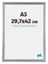 Tucson Aluminium Fotokader 29 7x42cm A3 Zilver Geborsteld Voorzijde Maat | Yourdecoration.be