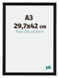 Tucson Aluminium Fotokader 29 7x42cm A3 Zwart Geborsteld Voorzijde Maat | Yourdecoration.be