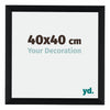 Tucson Aluminium Fotokader 40x40cm Zwart Geborsteld Voorzijde Maat | Yourdecoration.be
