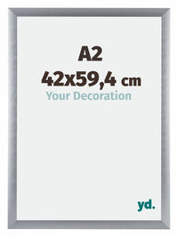 Tucson Aluminium Fotokader 42x59 4cm A2 Zilver Geborsteld Voorzijde Maat | Yourdecoration.be