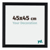 Tucson Aluminium Fotokader 45x45cm Zwart Geborsteld Voorzijde Maat | Yourdecoration.be