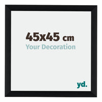Tucson Aluminium Fotokader 45x45cm Zwart Geborsteld Voorzijde Maat | Yourdecoration.be