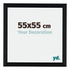 Tucson Aluminium Fotokader 55x55cm Zwart Geborsteld Voorzijde Maat | Yourdecoration.be