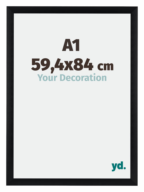 Tucson Aluminium Fotokader 59 4x84cm A1 Zwart Geborsteld Voorzijde Maat | Yourdecoration.be