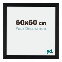Tucson Aluminium Fotokader 60x60cm Zwart Geborsteld Voorzijde Maat | Yourdecoration.be