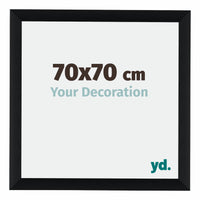 Tucson Aluminium Fotokader 70x70cm Zwart Geborsteld Voorzijde Maat | Yourdecoration.be