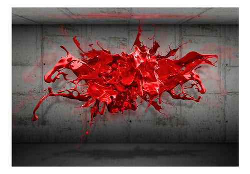 Fotobehang - Red Ink Blot - Vliesbehang