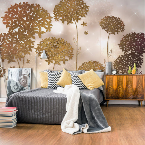 Fotobehang - Golden Garden - Vliesbehang