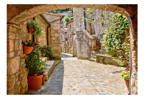 Fotobehang - Provincial Alley in Tuscany - Vliesbehang
