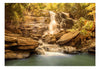 Fotobehang - Sunny Waterfall - Vliesbehang
