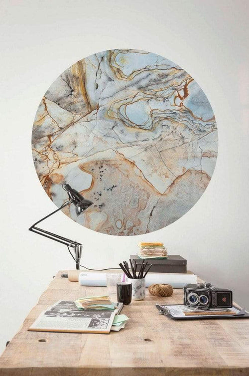 Komar Marble Sphere Fotobehang 125x125cm Rond Sfeer | Yourdecoration.be
