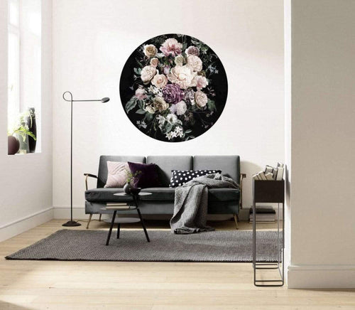 Komar Enchanted Flowers Fotobehang 125x125cm Rond Sfeer | Yourdecoration.be